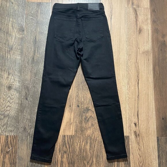 Everlane Curvy High-Rise Skinny Jeans Black Women's Size 25 Crop - Picture 4 of 6